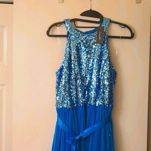 Beautiful blue sequin dress